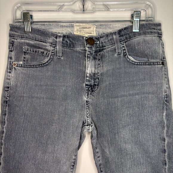 CURRENT ELLIOT The Fling 25-0 Light Gray Denim Boyfriend Jean Crop Rolled Ankle - Picture 1 of 6